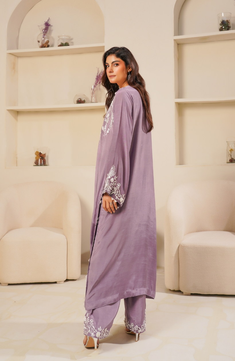 Lavender Ash Embroidered Set