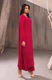 Lina Fuchsia Pink Georgette Chiffon Dress