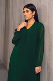 Lina Emerald Green Georgette Chiffon Dress