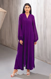 Lina Purple Georgette Chiffon Dress