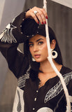 Raya Black Cora Cotton Kurta