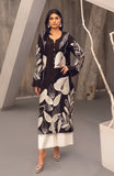 Raya Black Cora Cotton Kurta