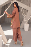 Zee Top Coffee Brown Khaadi Silk Set