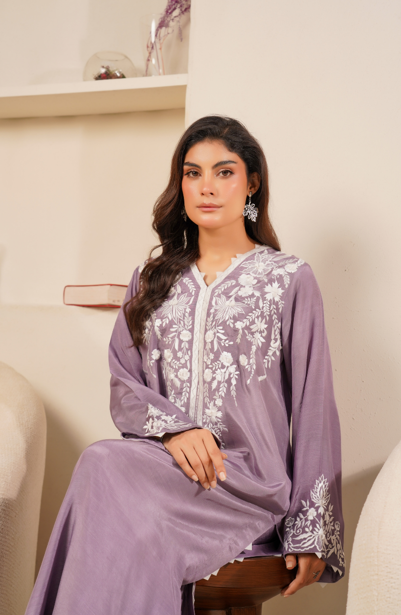 Lavender Ash Embroidered Set