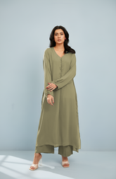 Dark Sage Chiffon Set