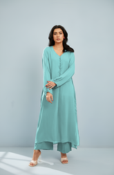 Cute Teal Chiffon Set