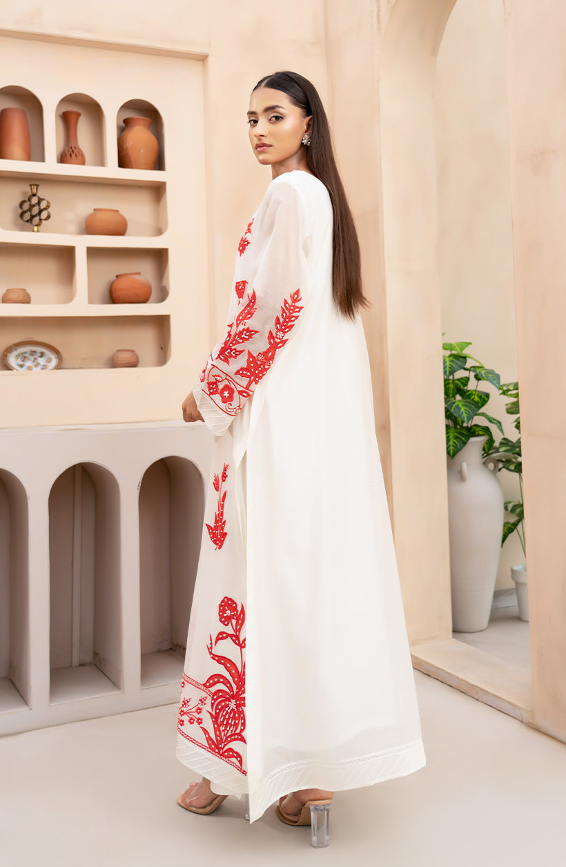 Crimson Embroidered Set