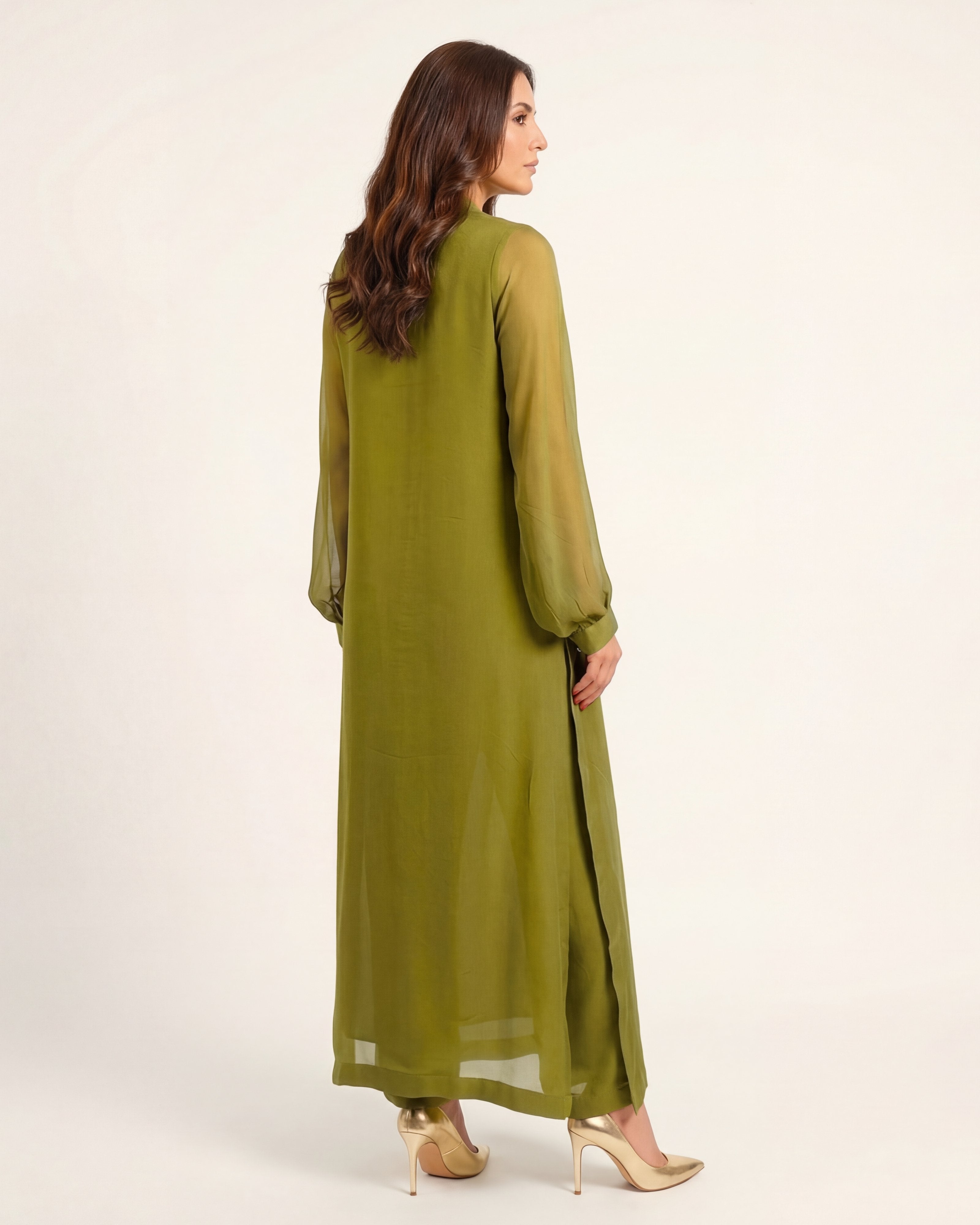 Olive Chiffon Set
