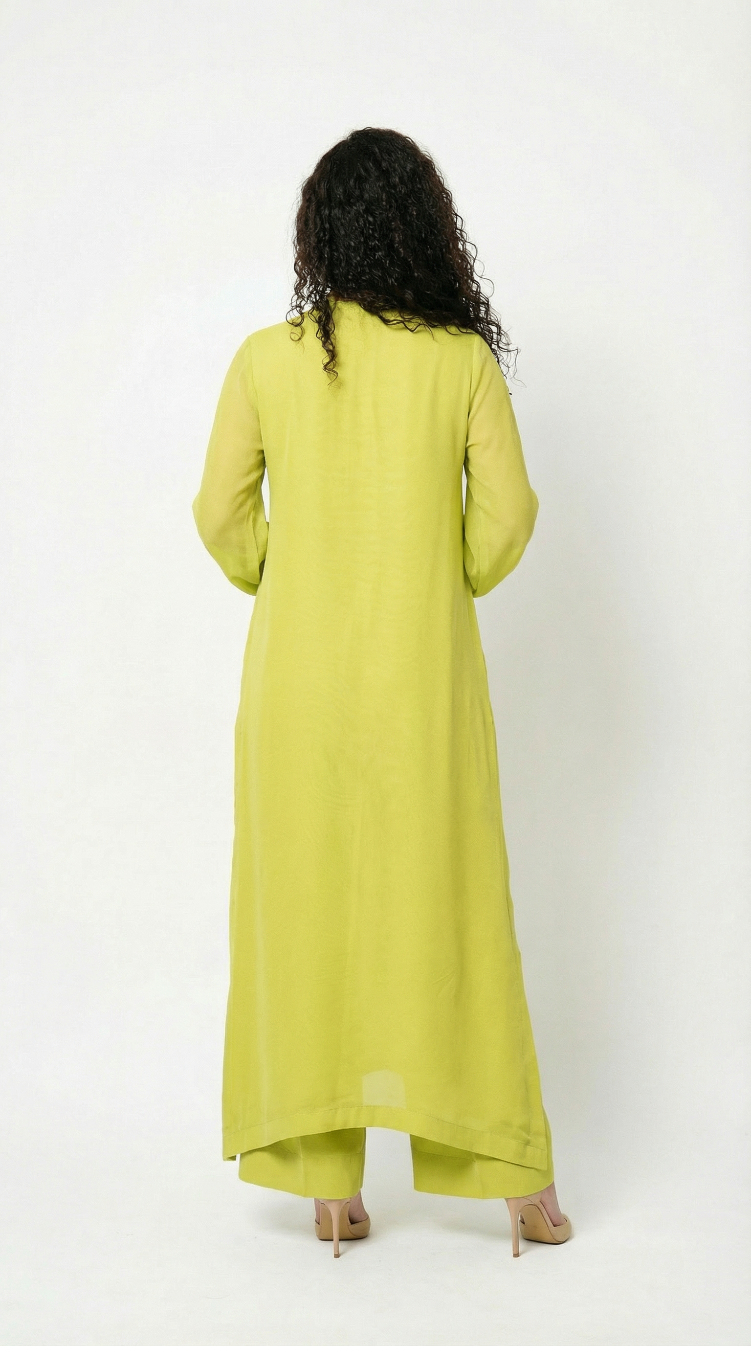 Lime Green Chiffon Set