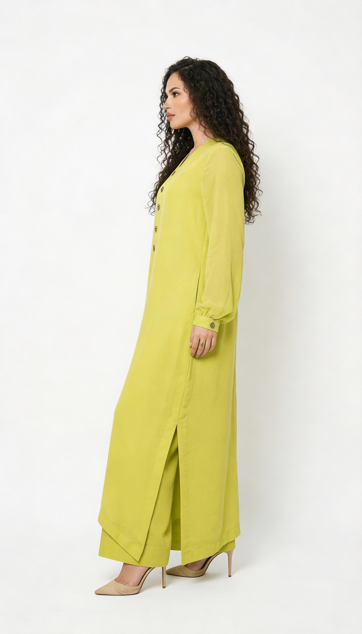 Lime Green Chiffon Set