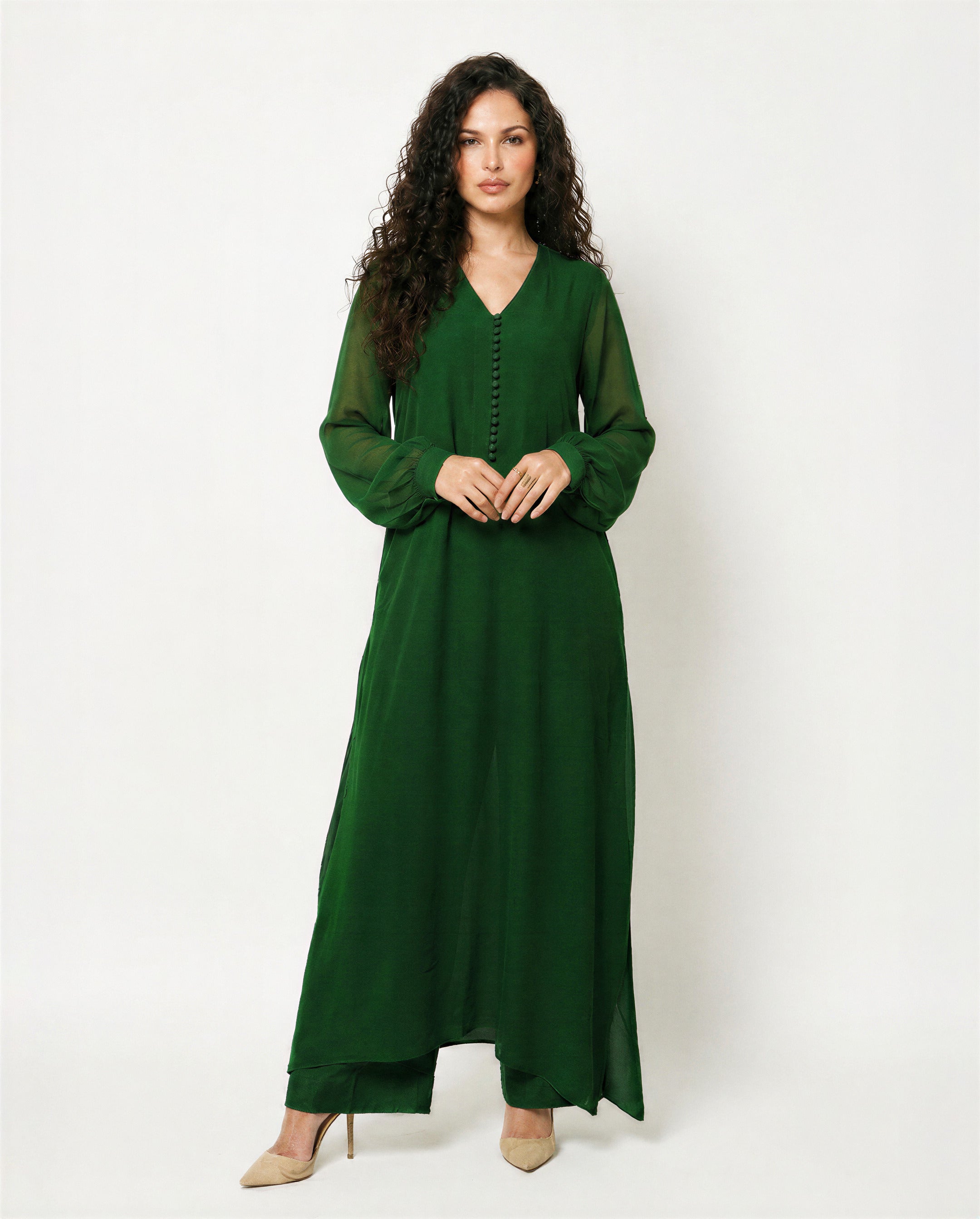 Emerald Chiffon Set