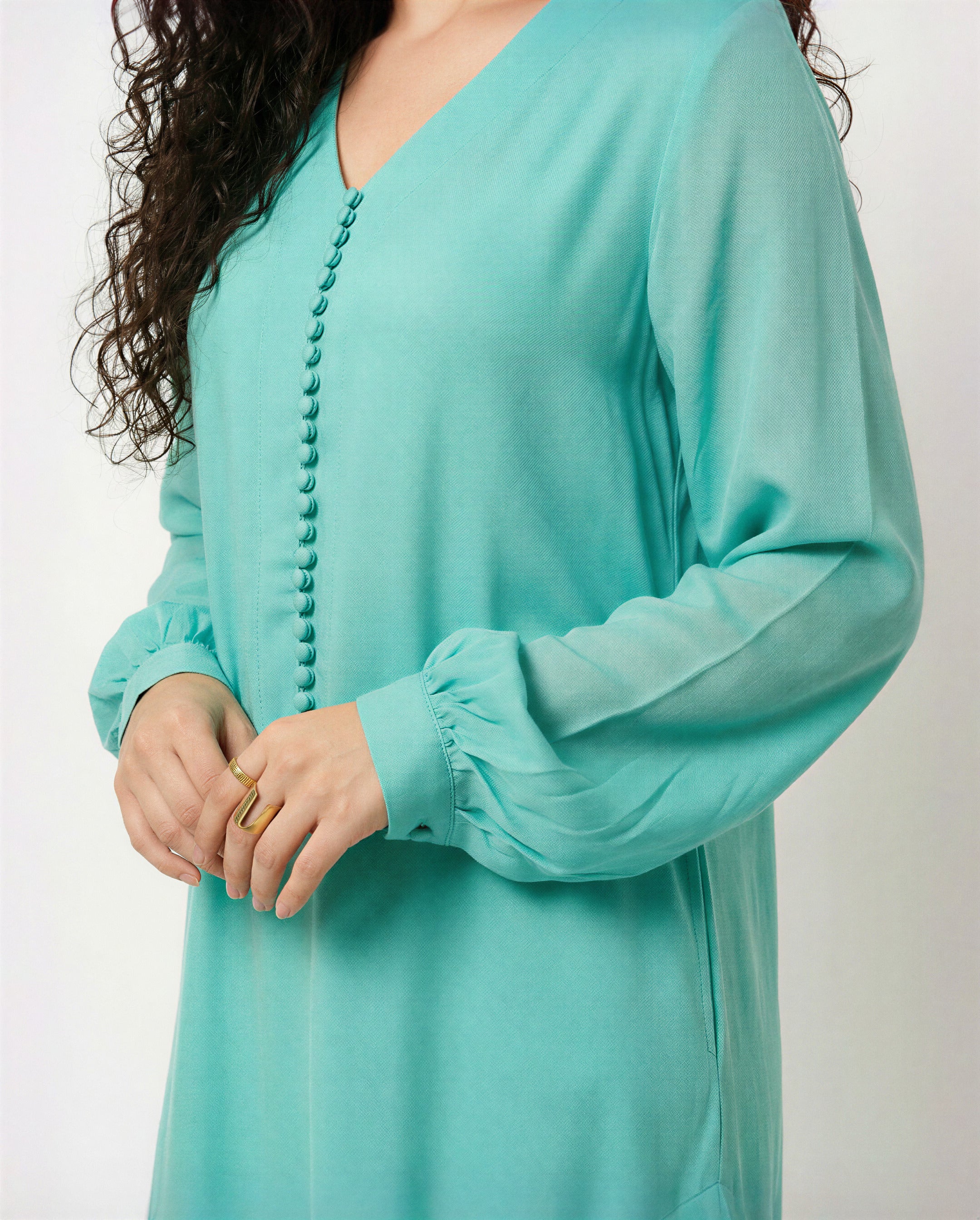 Turquoise Chiffon Set