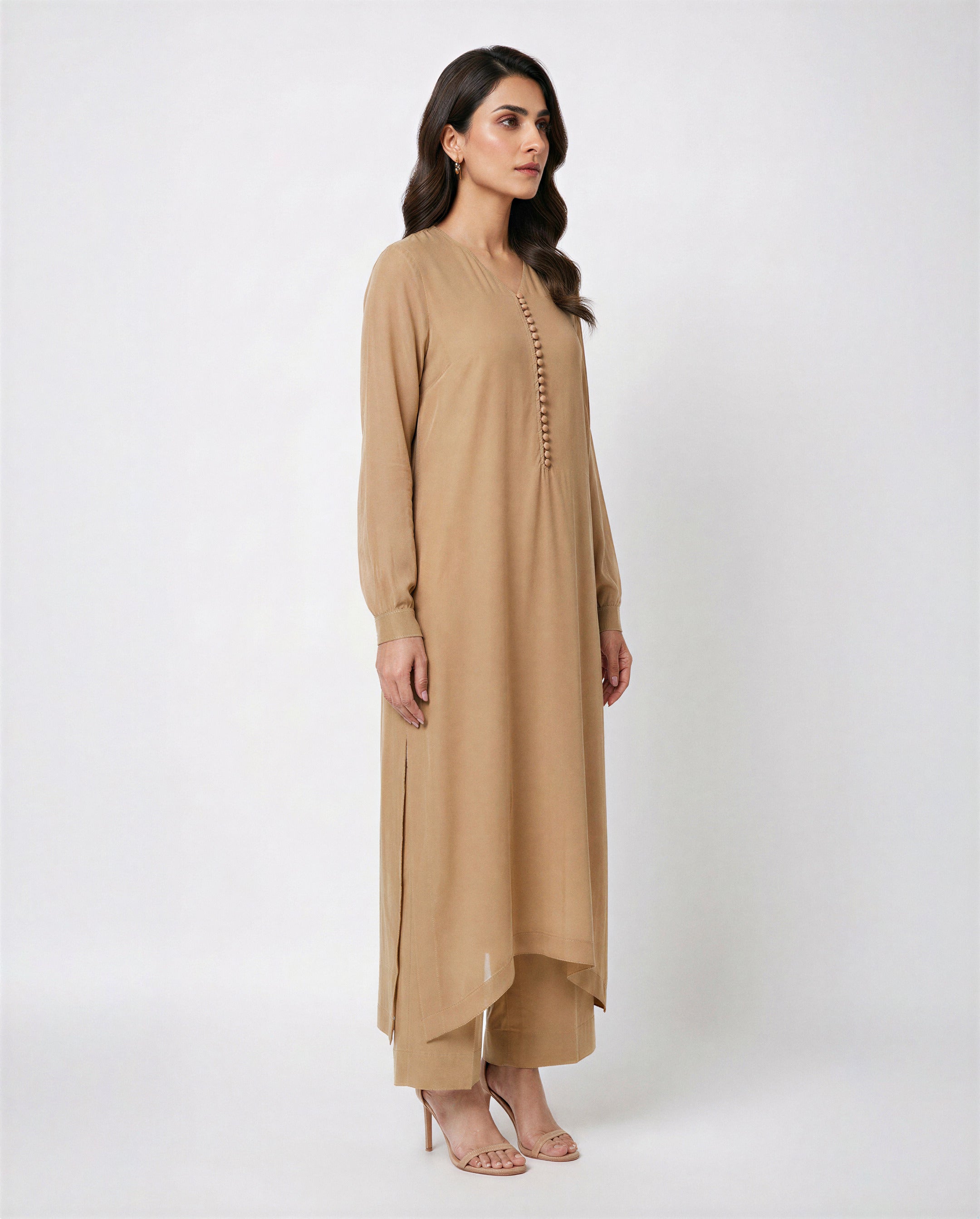 Light Brown Chiffon Set