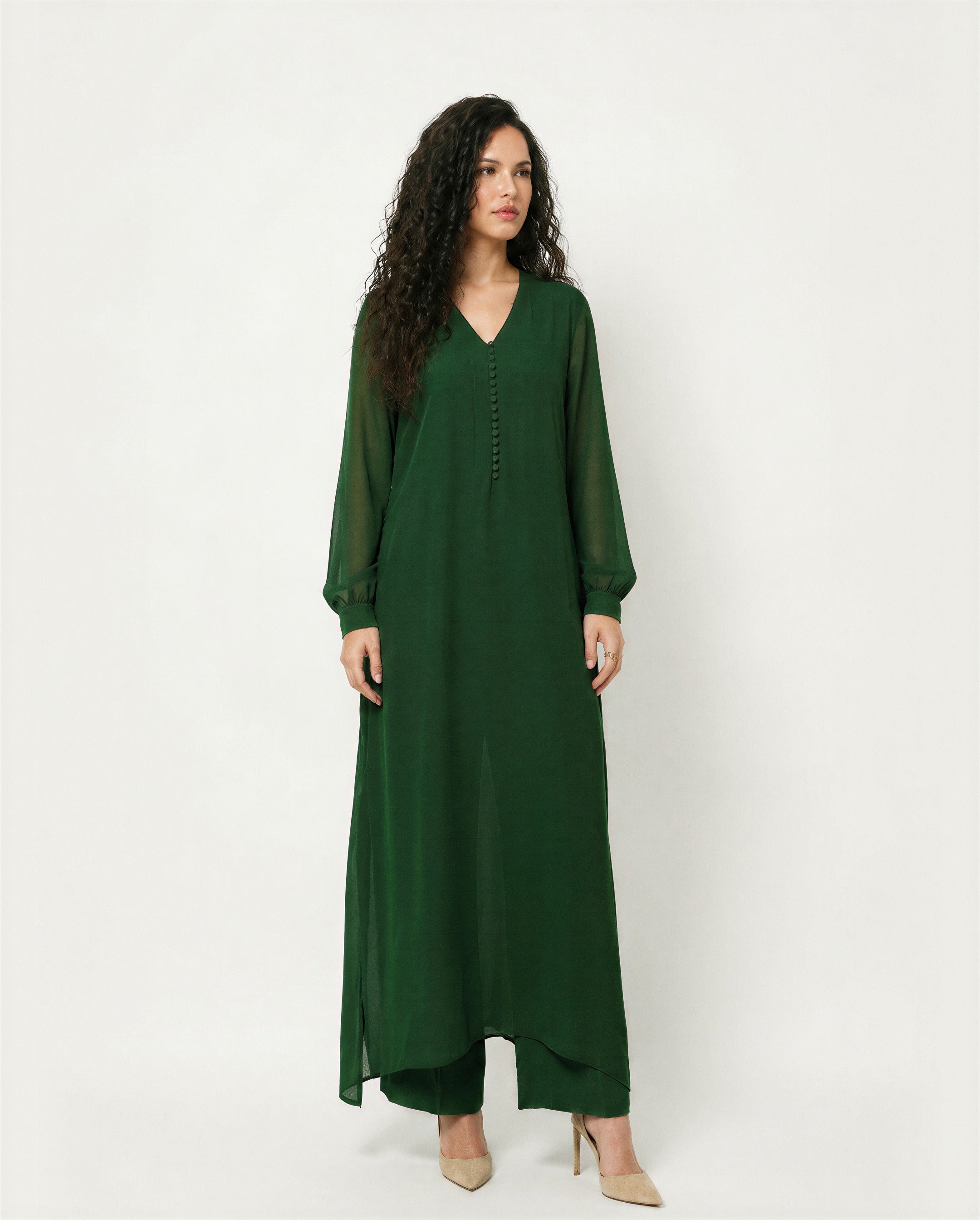 Emerald Chiffon Set