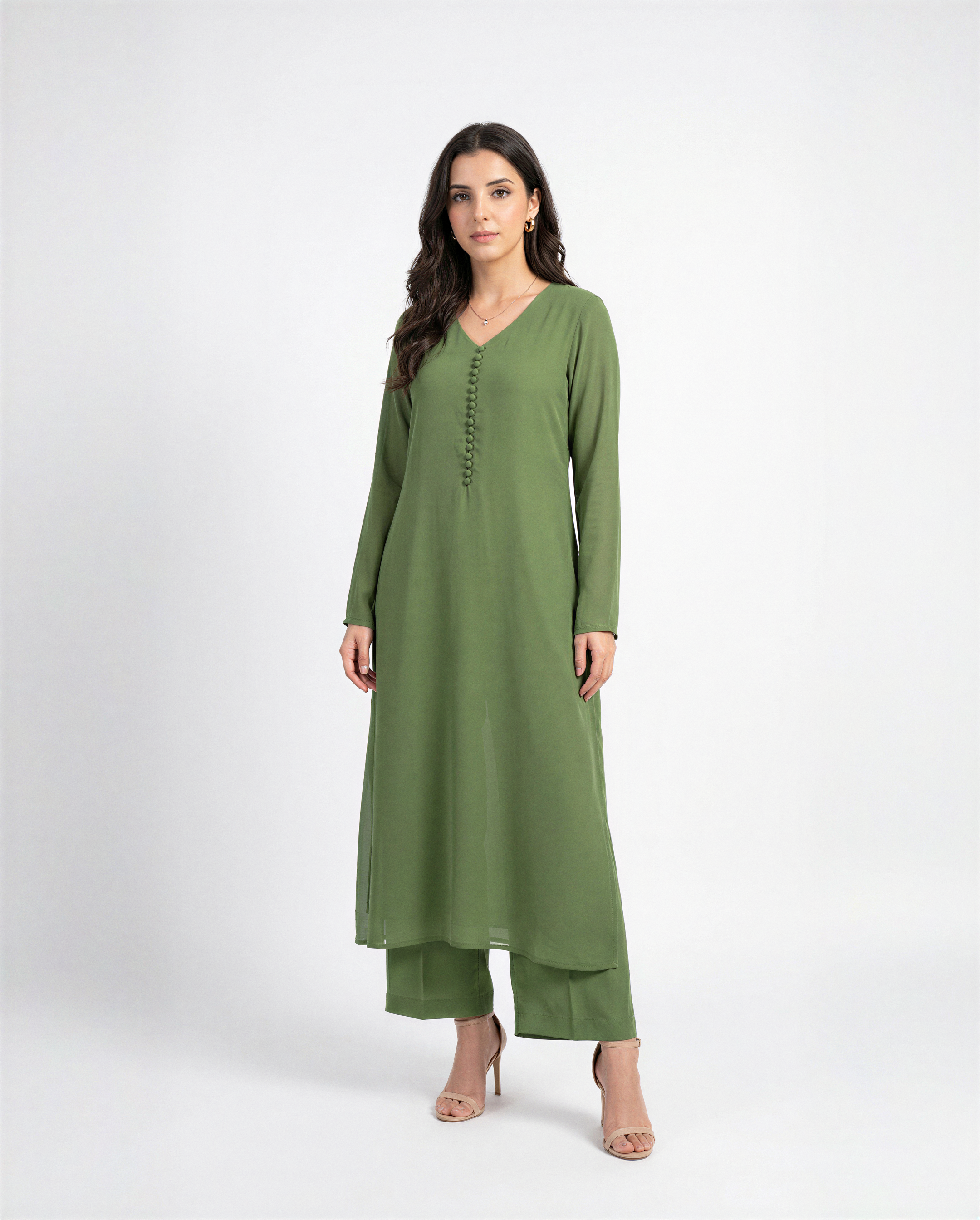 Green Chiffon Set