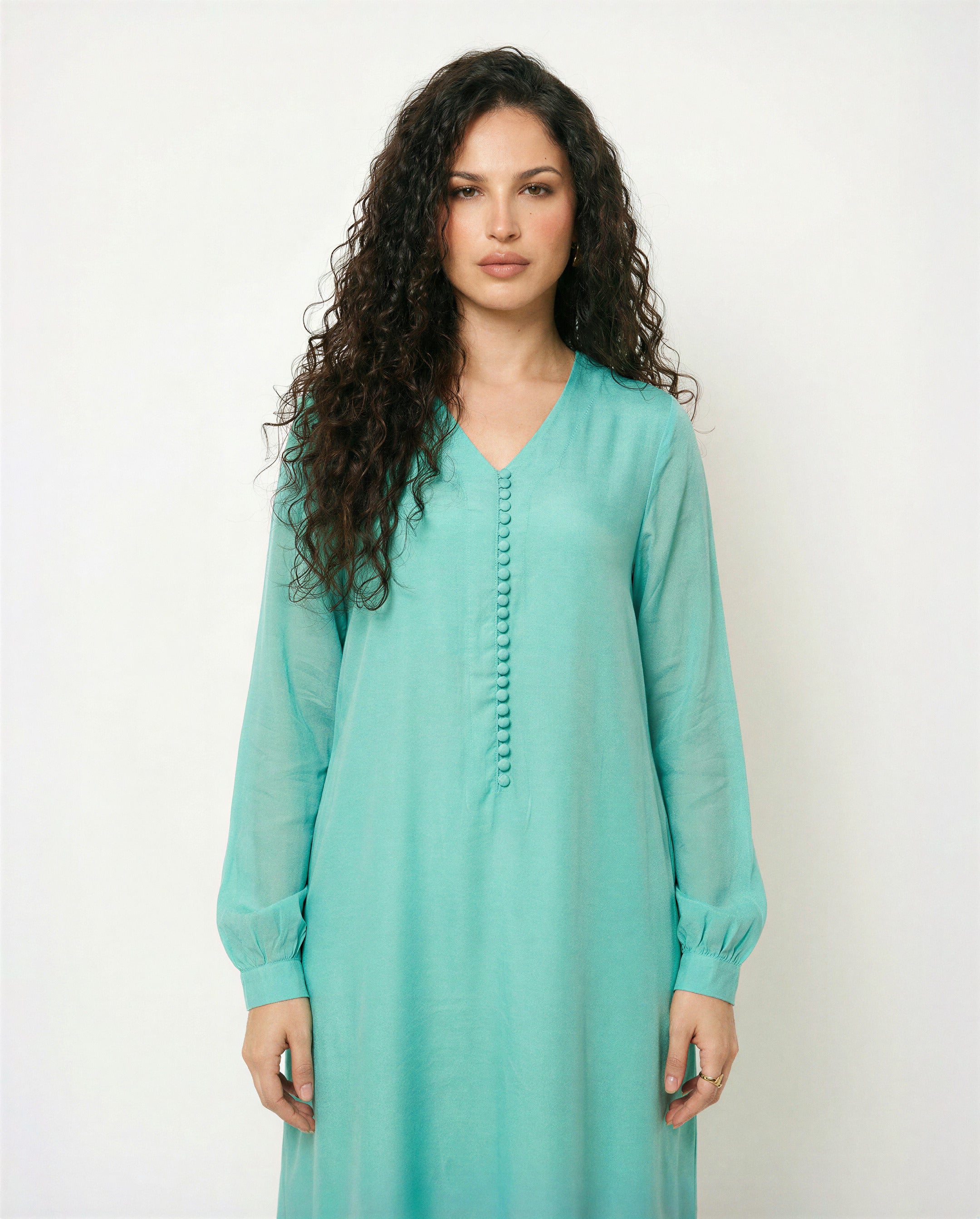 Turquoise Chiffon Set