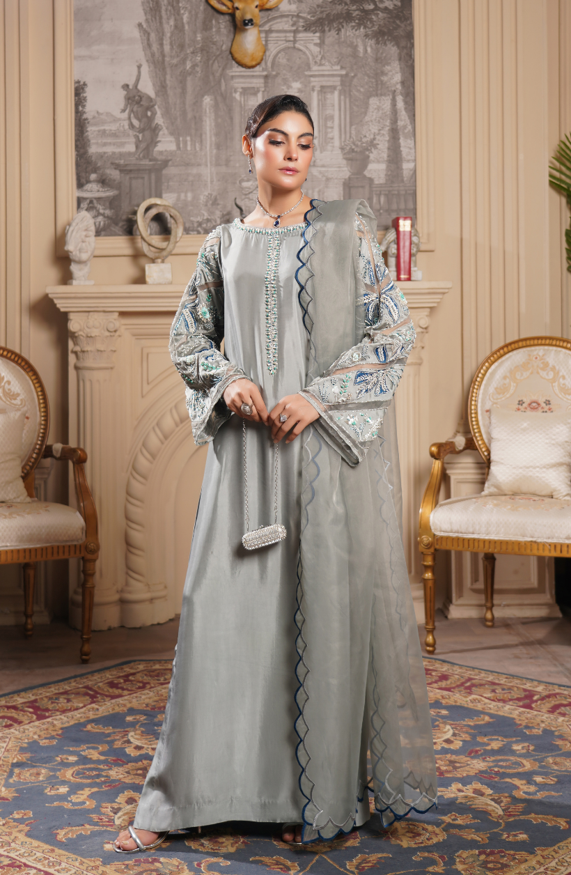 3 Piece - Adda Work Embroidered  Suit - LW25-23