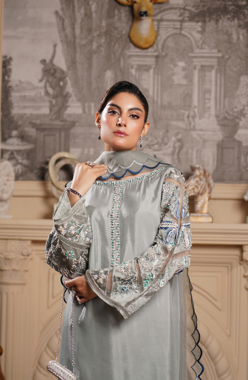 3 Piece - Adda Work Embroidered  Suit - LW25-23