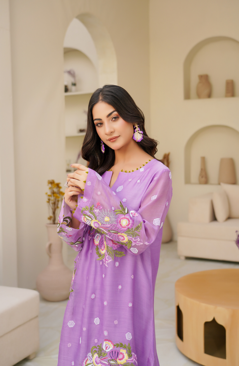 2 Piece - Embroidered Suit - RW25-02