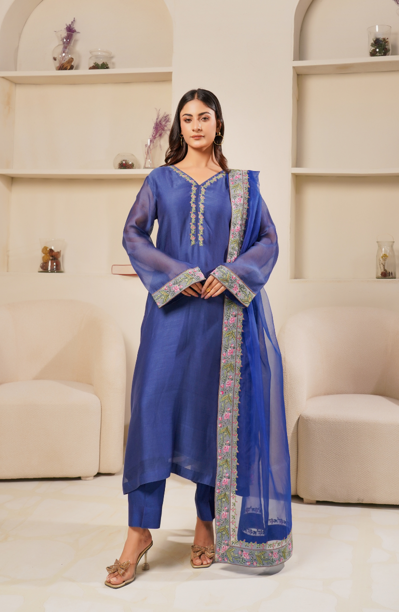 3 Piece - Embroidered Suit - RW25-10
