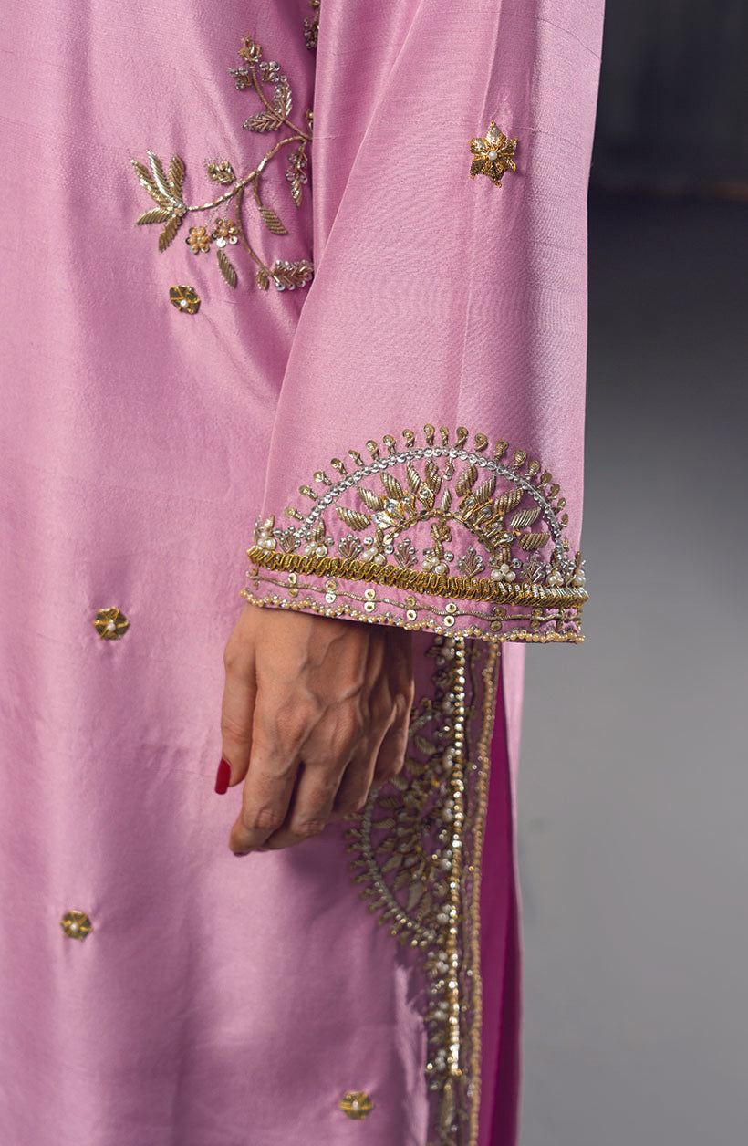 Pink Heirloom Embroidered Set