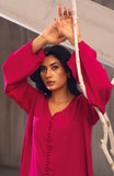 Lina Fuchsia Pink Georgette Chiffon Dress