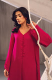 Lina Fuchsia Pink Georgette Chiffon Dress