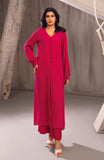 Lina Fuchsia Pink Georgette Chiffon Dress