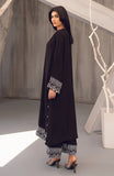 Raya Black Khaadi Silk & Cora Cotton Kurta Set