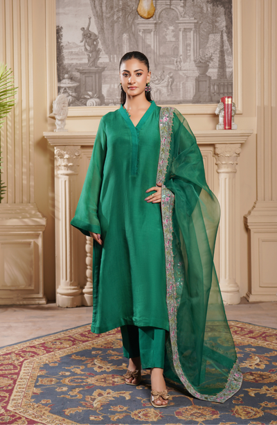 3 Piece - Embroidered  Suit - RW25-14