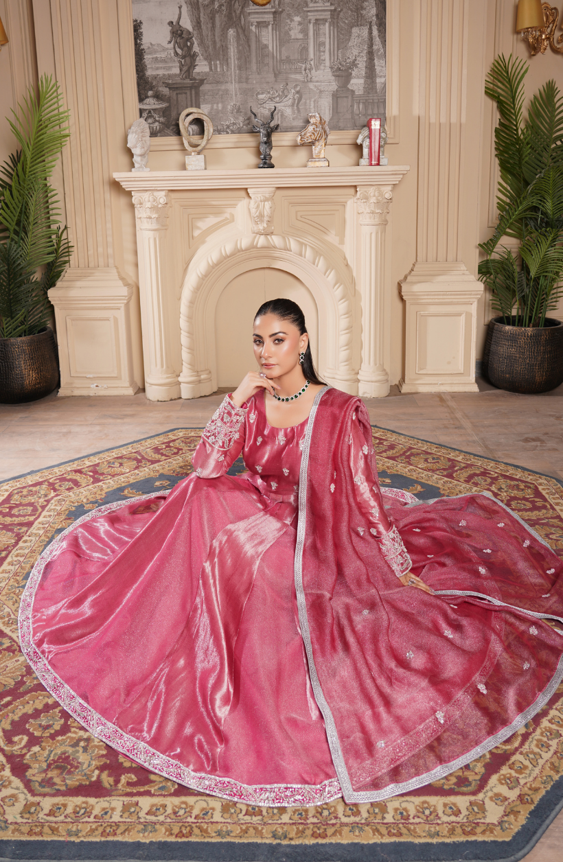 3 Piece -Adda Work Printed Embroidered Maxi-LW25-25