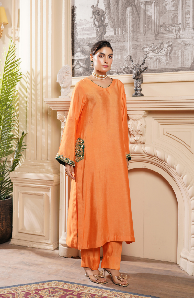 2 Piece - Adda Work Embroidered  Suit - LW25-20