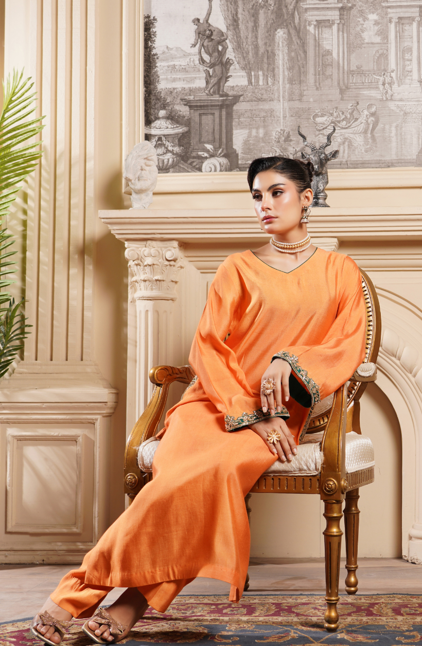 2 Piece - Adda Work Embroidered  Suit - LW25-20
