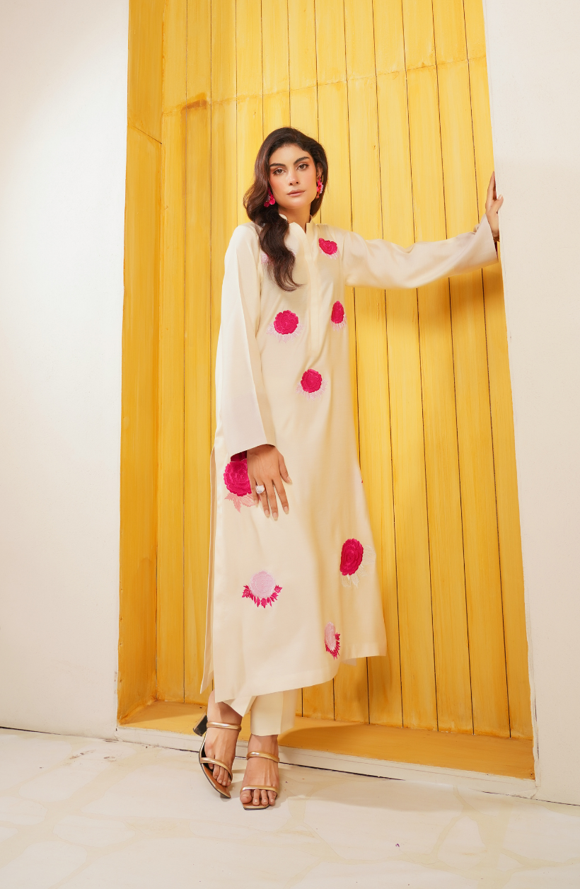 2 Piece  - Embroidered Suit - RW25-08