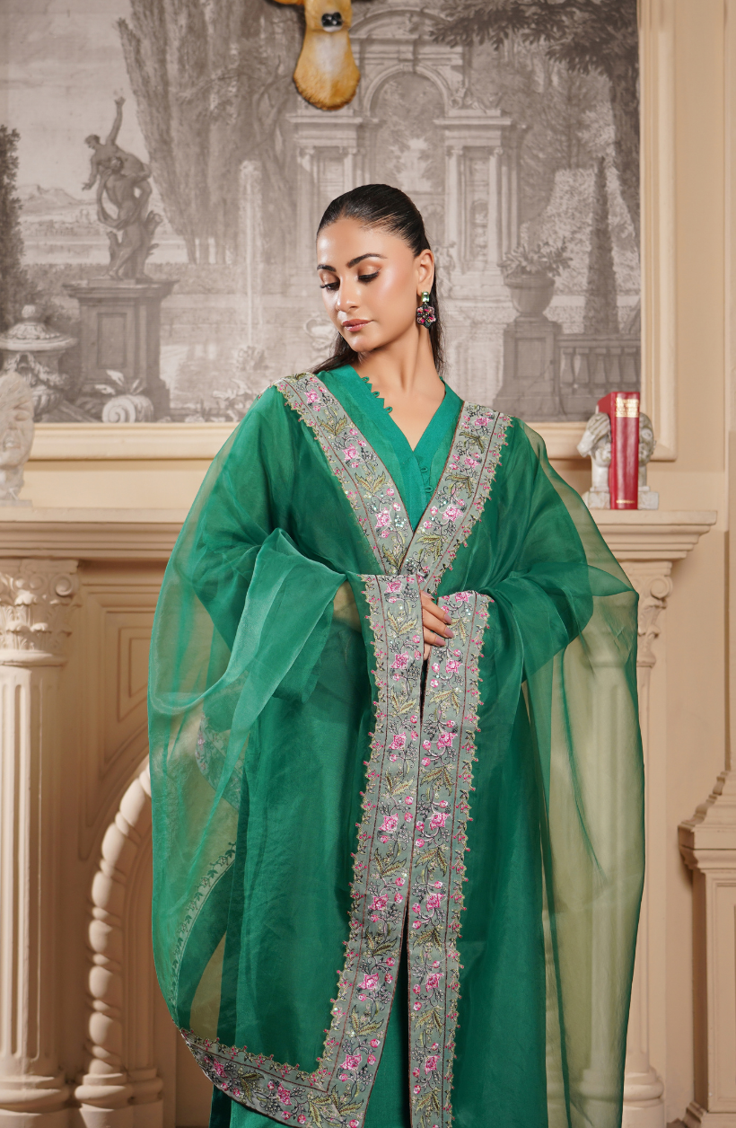 3 Piece - Embroidered  Suit - RW25-14