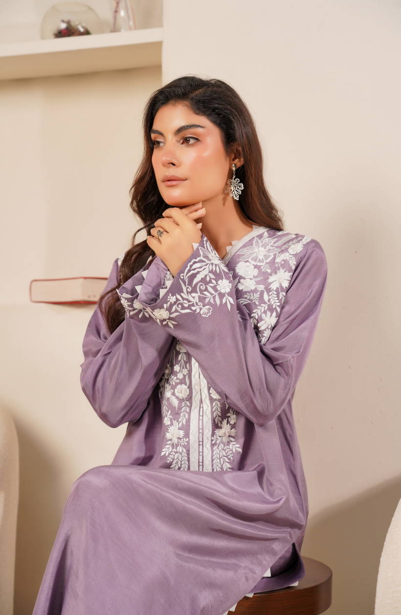 Lavender Ash Embroidered Set