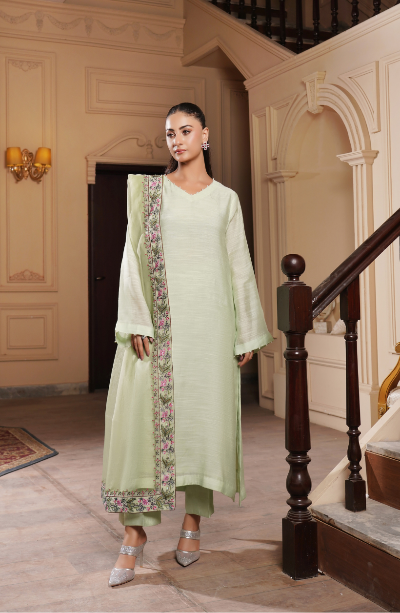 3 Piece - Embroidered Suit - RW25-12