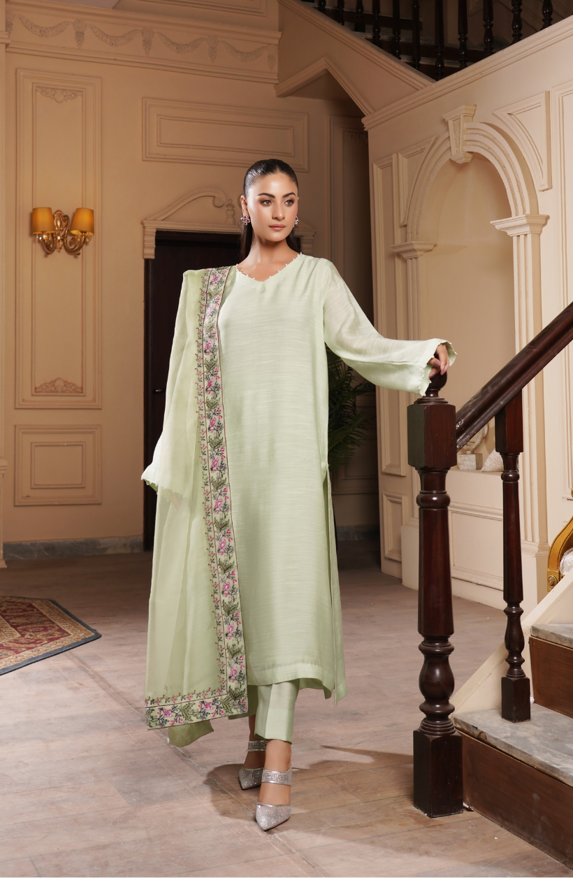 3 Piece - Embroidered Suit - RW25-12