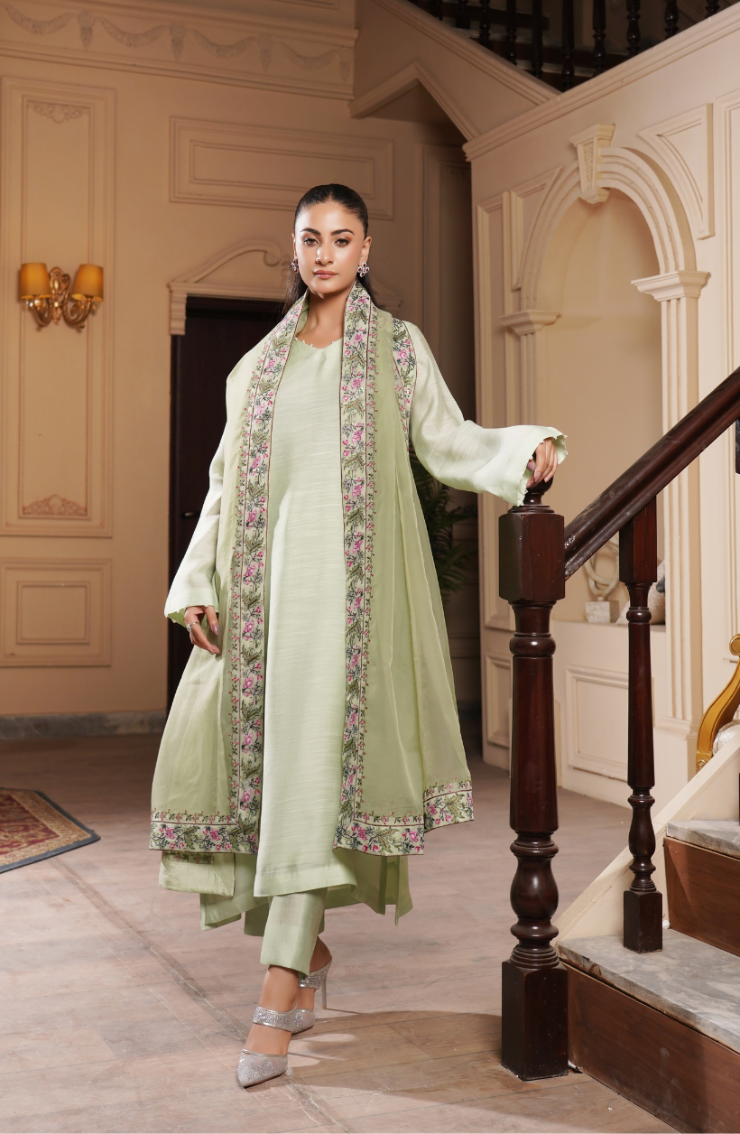 3 Piece - Embroidered Suit - RW25-12