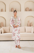 2 Piece - Adda Work Printed Embroidered  Suit - LW25-22