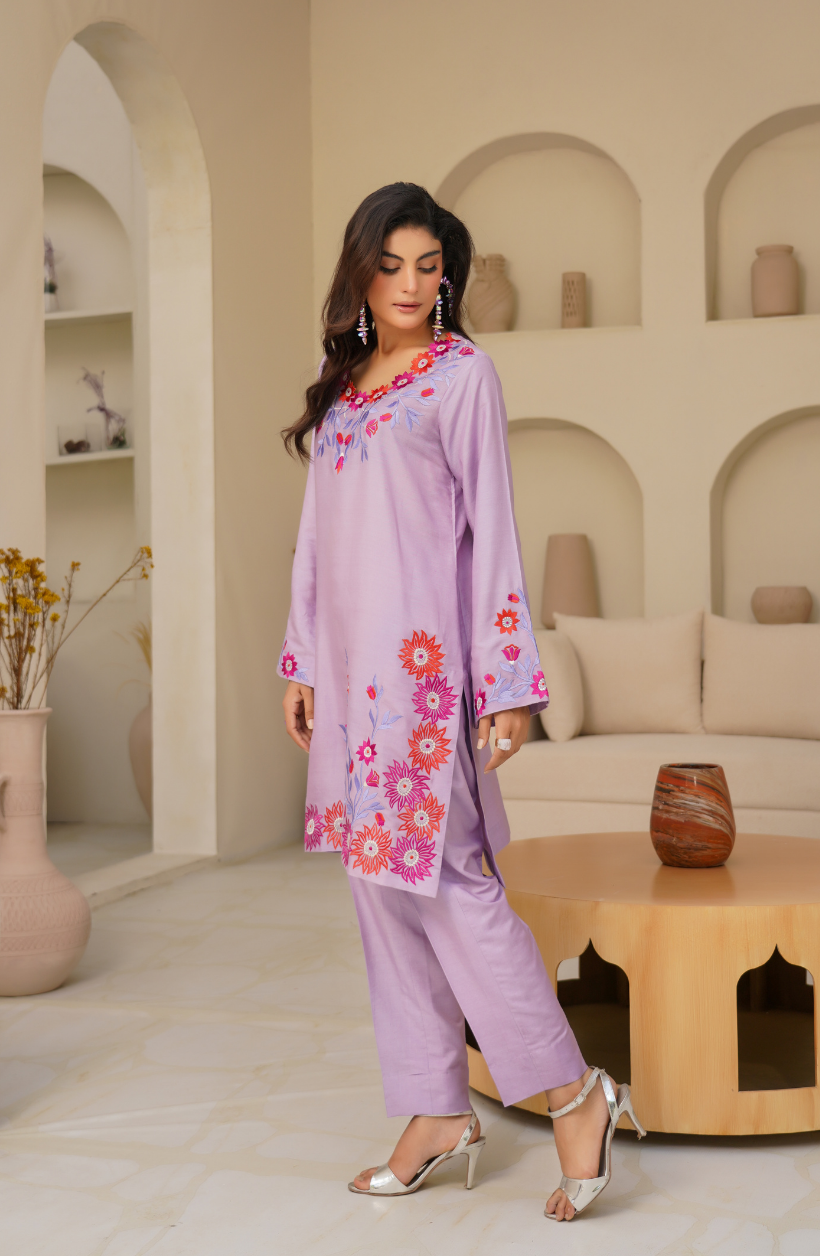 2 Piece - Embroidered Suit - RW25-05
