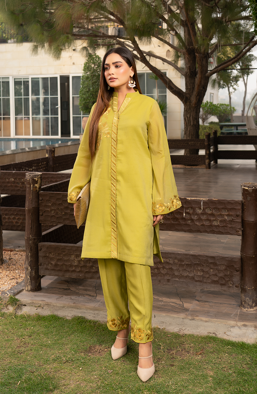 Parrot Green 2 Piece Suit