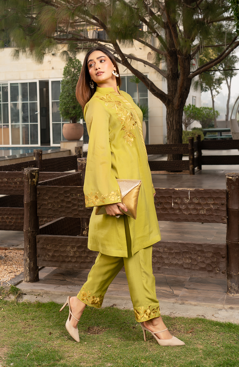 Parrot Green 2 Piece Suit