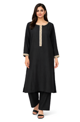 Black with Gold Lace 2 Piece