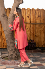 Pink Linen 2 Piece Suit