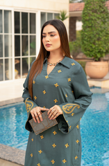 Gray Linen 2 Piece Suit