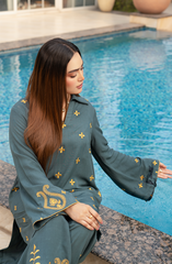 Gray Linen 2 Piece Suit