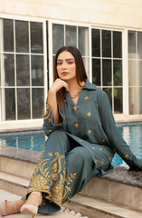 Gray Linen 2 Piece Suit