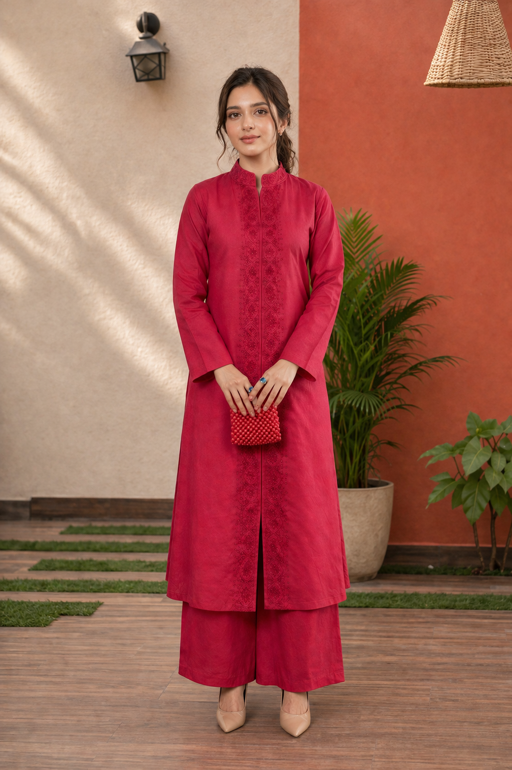 Ruby Embroidered Suit