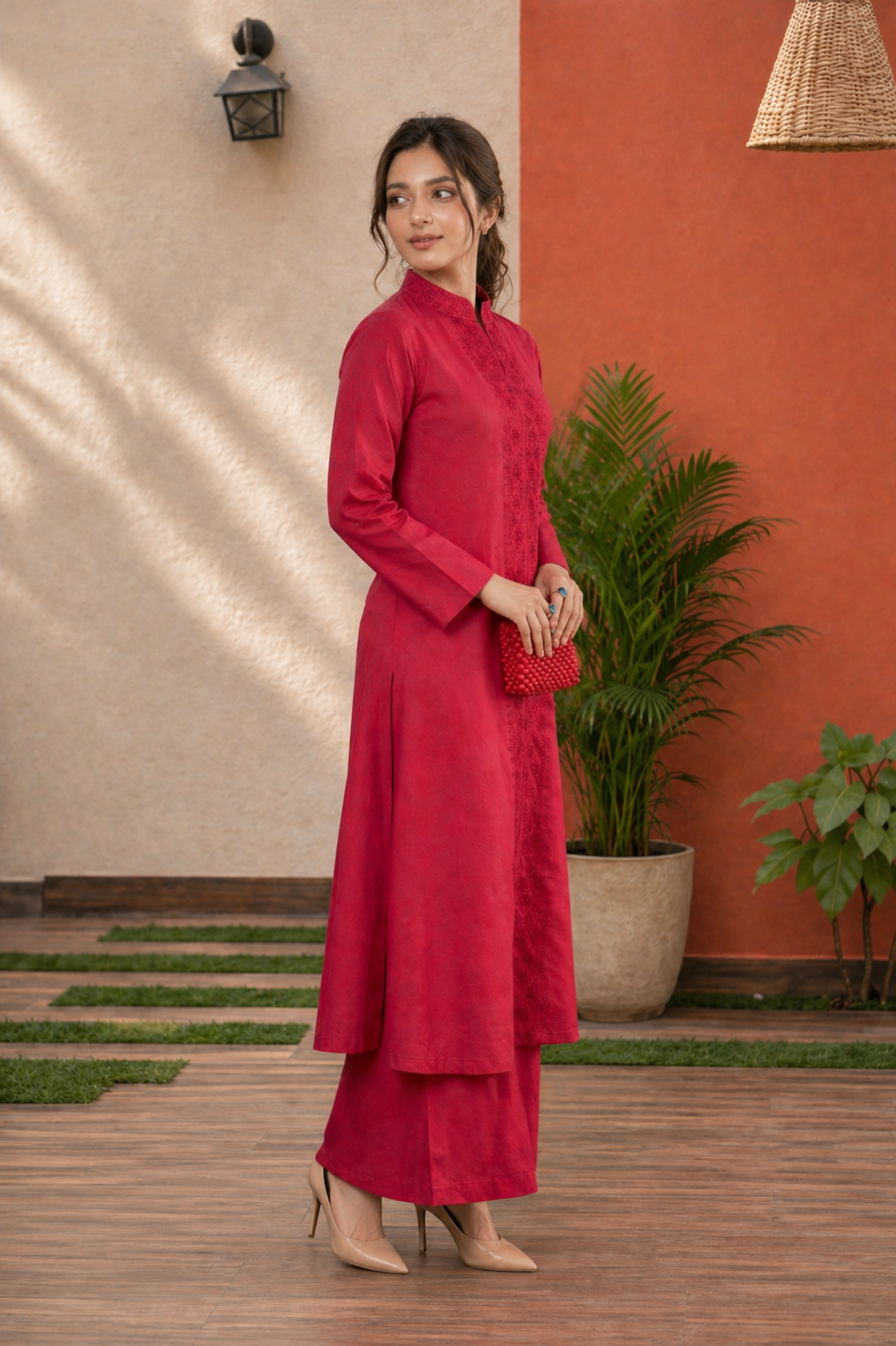 Ruby Embroidered Suit